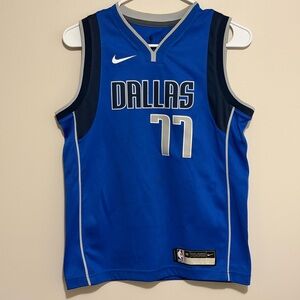 NBA Blue Luka Doncic Jersey Boys Kids Medium